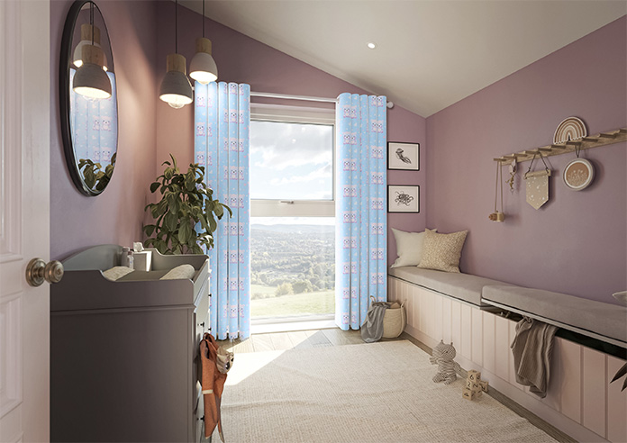 Little Bear, Blue Cotton - Made to Measure Curtains - Image 7